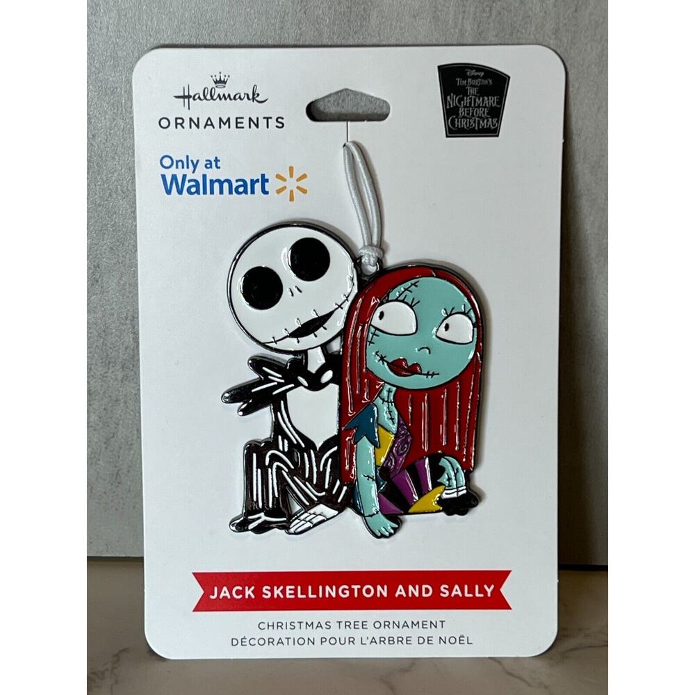 Hallmark Metal Ornament Nightmare Before Christmas Jack Skellington Sally NWT